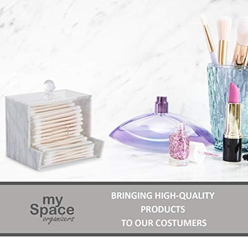 My Space Organizers Marble Acrylic Qtip Holder - Image 5
