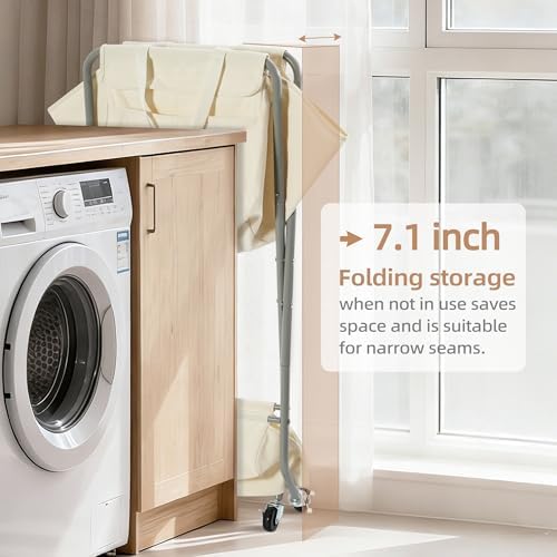 STORAGE MANIAC Collapsible Laundry Cart - Image 6