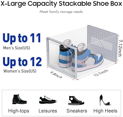 eWonLife Large Shoe Organizer Storage Box - Image 4
