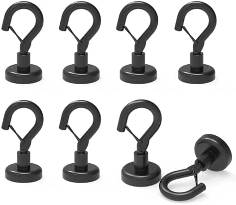 Ant Mag Magnetic Hooks Heavy Duty 30LBS Strong Magnet Snap Hooks 8 Pack by AntMag