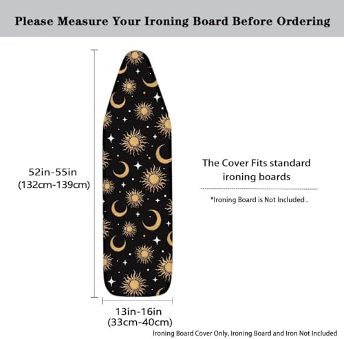 Ironing Board Cover and Pad Heavy Duty Padded Table Top Sun and Moon Ironing - Image 5