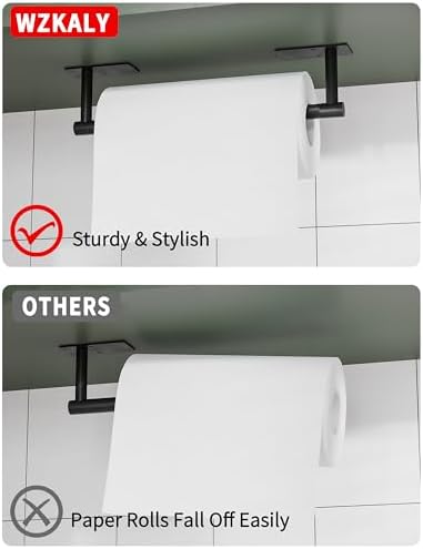 Black Paper Towel Holder Under Cabinet - Image 3