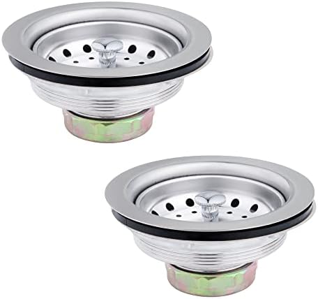 Artiwell 2-Pack Kitchen Sink Basket Strainer and Stopper, 3-1/2” Kitchen Drain by Artiwell