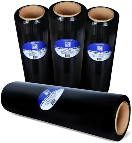 International Plastics Co. 18" Stretch Film/Wrap 1500 feet 80 Gauge, 4 Pack by InternationalPlasticsCo