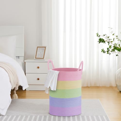 VIPOSCO 58L Tall Woven Laundry Basket Hamper - Image 4