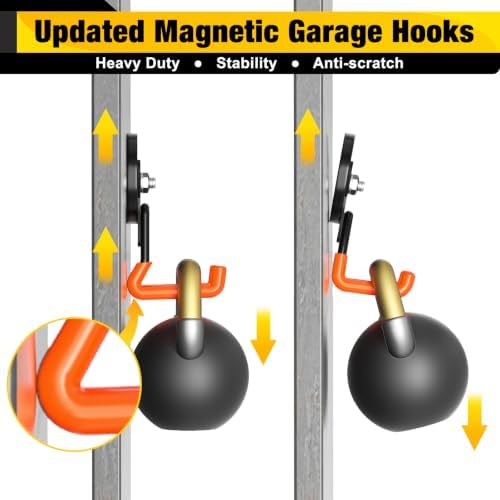 Heavy Duty Magnetic Hooks, Strong Large Magnet Hooks - Image 2