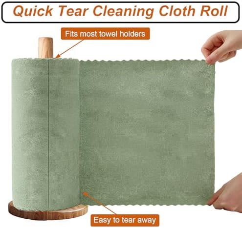 80 Pack Microfiber Cleaning Cloth Roll, Lint Free Rags & Tear Away Reusable - Image 3