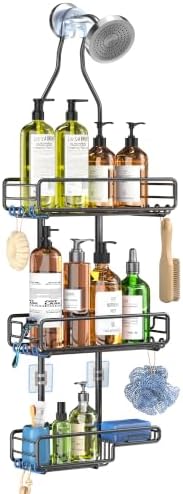 Skyapex Shower Caddy Hanging Bathroom Organizer: Over Head Adjustable Rack by Skyapex