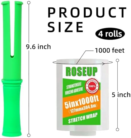 Clear Stretch Wrap Film 5" x 1000ft Roll - Image 2