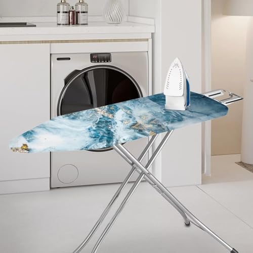 Flashideas Blue Marble Print Ironing Board Cover and Pad- 52" x 13" Iron Board - Image 2