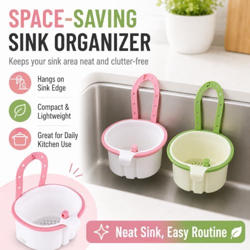 2 Pack Cactus Kitchen Sink Strainer Basket, Hanging Sink Drain Basket - Image 7