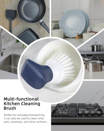 ROSEOK Dish Scrub Brush, Palm Brush, Kitchen Brush, Nylon Bristles - Image 3