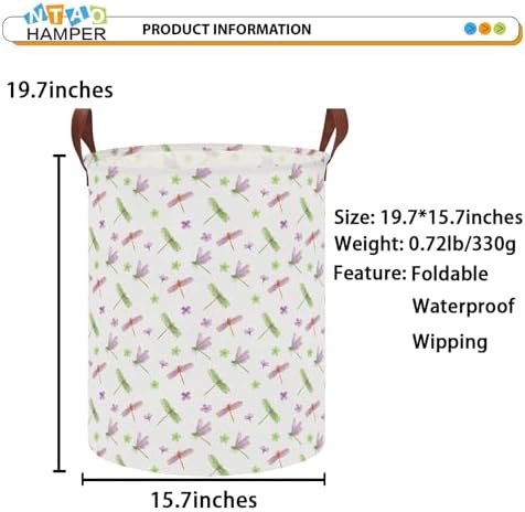 NTAOHAMPER Dragonfly Large Laundry Hamper, Laundry Basket, Baby Nursery Hamper - Image 2
