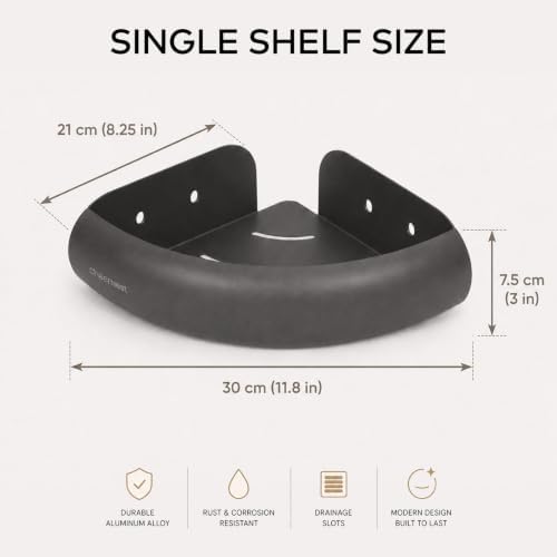 Corner Shower Caddy Adhesive, No Drilling Shower Organizer Shelf - Image 5
