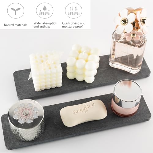 NiuYichee 2Pcs Stone Soap Trays Water Absorbing Diatomite Coaster - Image 2