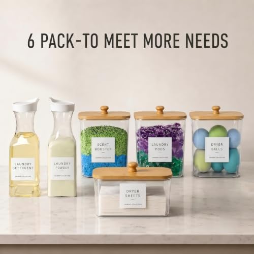 4+2 Pack Laundry Pods Containers & Dryer Sheet Holder & Laundry Detergent - Image 4