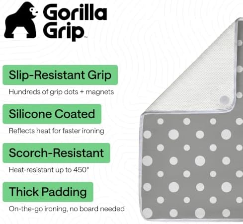 GORILLA GRIP Portable Cushioned Ironing Mat, Polka Dots - Image 2
