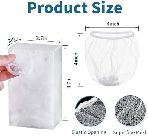 200 PCS Kitchen Disposable Mesh Sink Strainer Bags, Anti-Clogging Drain Filters - Image 2