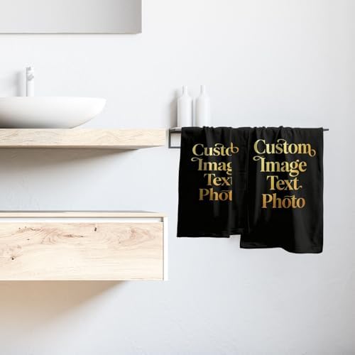 Custom Photo Hand Towel Set of 2, Personalized Text/Image/Photo Printed Towels - Image 6