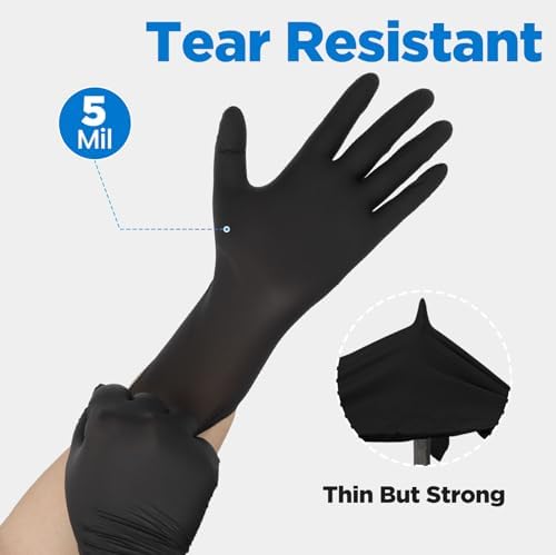 5 Mil 1000Pcs Food Grade Disposable Nitrile Gloves Small - Image 3