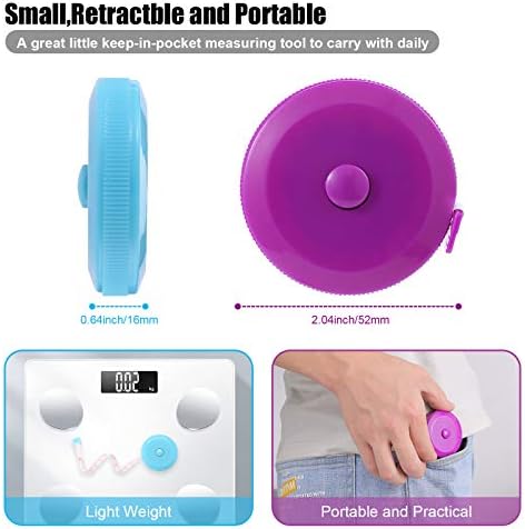 Measuring Tape Retractable, 60 Inch Soft Fabric Tape Measure - Image 2