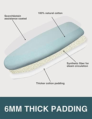 Ironing Board Cover and Pad 18x49， Extra Wide Thick Iron Padding, Scorch and - Image 3