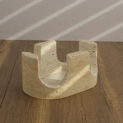 Nawgnail Natural Travertine Marble 2-Slot Sponge Holder - Image 3