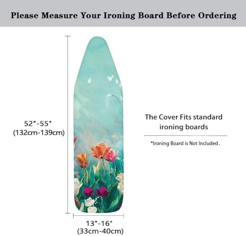 Flashideas Floral Ironing Board Cover and Pad 15x54 Inch Standard Ironing Board - Image 6