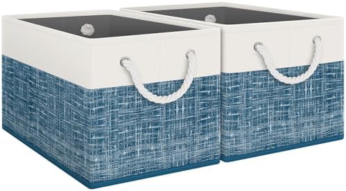 Fab totes Storage Bins 2-Pack, Foldable Storage Baskets by Fabtotes