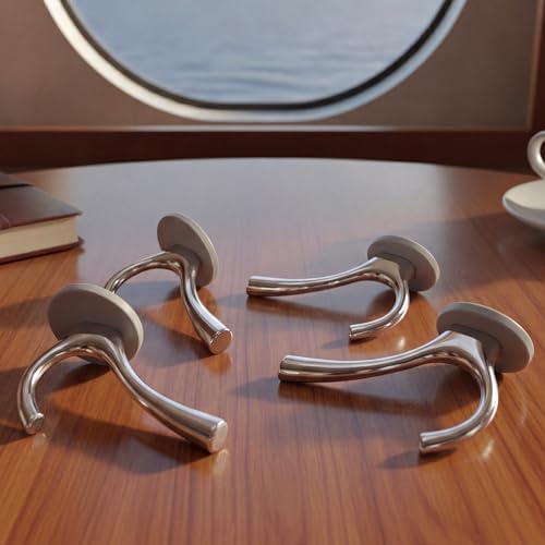 Moxweyeni 4 Pcs Large Heavy Duty Cruise Magnetic Hooks 20lbs Silver - Image 6