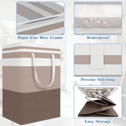 BlissTotes 3-Pack Laundry Basket, Collapsible Laundry Hamper - Image 4