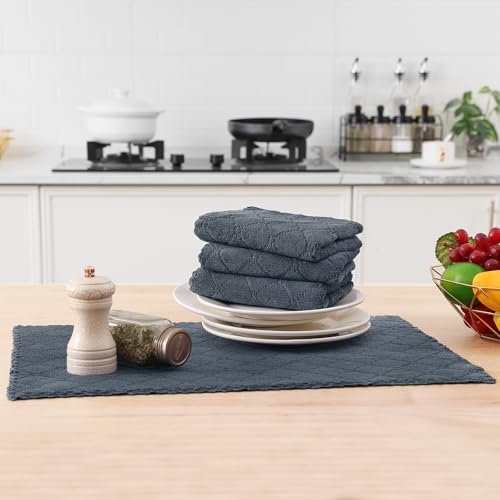 Homaxy 12 Pack Super Soft Absorbent Dish Towels, Dark Grey - Image 3