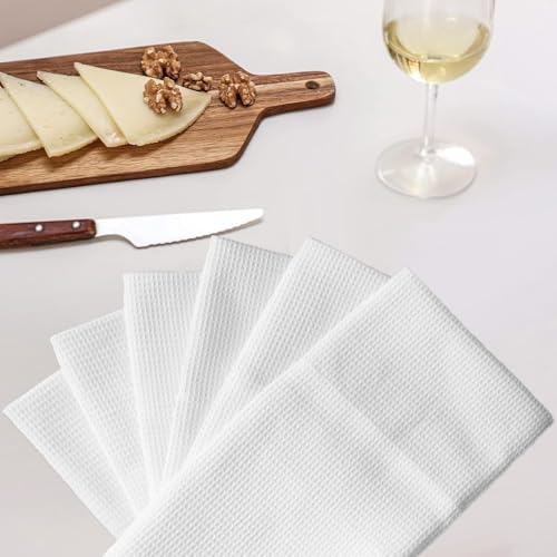 QUILTINA Dish Towels Set, 100% Cotton Waffle Weave Kitchen Towels 6 Pack - Image 4
