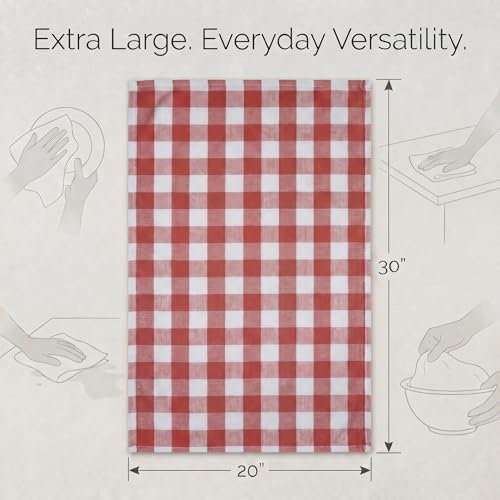 Urban Villa Kitchen Towels Cotton Dish Towels 20”x30” Rust - Image 3