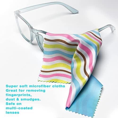 10 Pack Cute Geo-Design Multicolor Microfiber Cleaning Cloths - Image 2