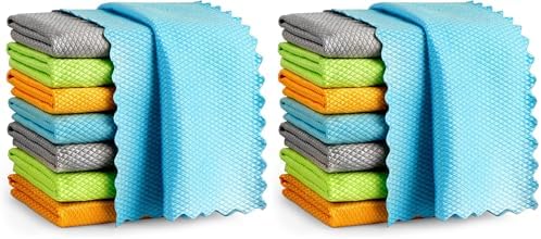 AIDEA Microfiber Glass Cleaning Cloth, Premium Microfiber Glass and Window by AIDEAHOME
