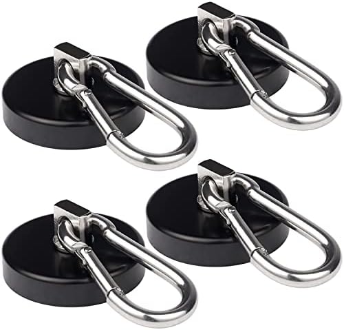 WELLZEER Magnetic Hooks 170lbs Heavy Duty Black Magnet Hooks by WELLZEER