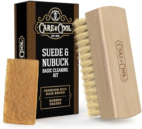 Care & Cool Suede & Nubuck Cleaning Kit, Hog Hair Brush & Eraser by CareCool