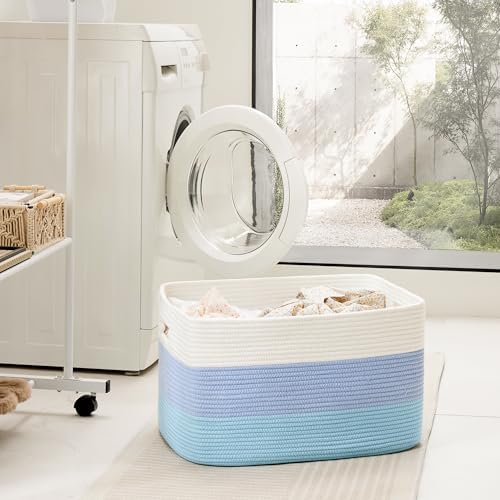 Artfeel Blanket Basket, Rectangle Woven Baskets - Image 3