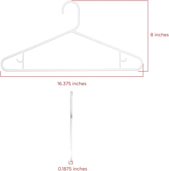 Clorox White Plastic Clothes Hangers – 10 Pack | Ideal - Image 3
