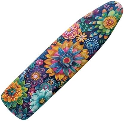 Boho Mandala Flower Printed Ironing Board Cover, 15x54 Inch Ironing Board Cover by Wanzuoeng