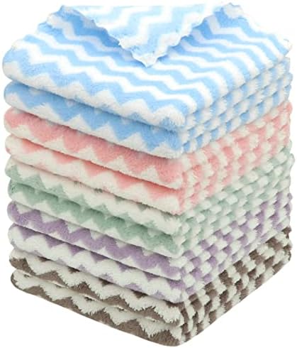 Microfiber Cleaning Cloth, 10 Pack Microfiber Rags, Mix Color by HFGBLG