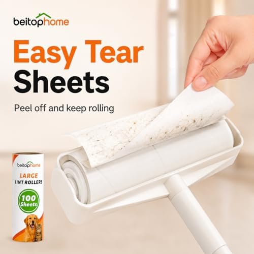 Large Lint Roller Refills, 9.44-Inch Wide, 200 Sheets - Image 3