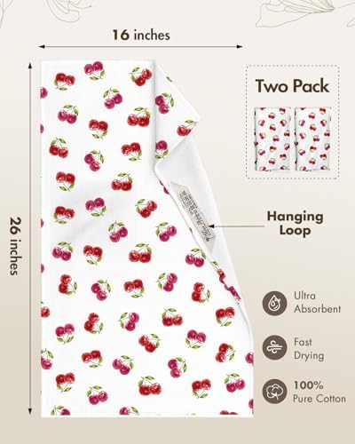 Miss Adola 2pcs Cotton Waffle Kitchen Towels - Image 4