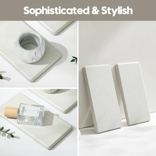 2PCS 7"x3.5" Water Absorbing Bathroom Sink Vanity Trays, Diatomite Stone Quick - Image 6