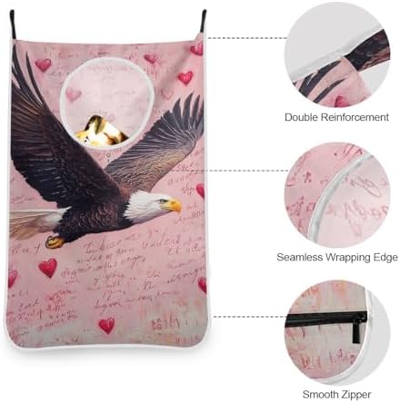 1PC Hanging Laundry Hamper Bag Over the Door Laundry Hamper Wall Hamper Large - Image 6