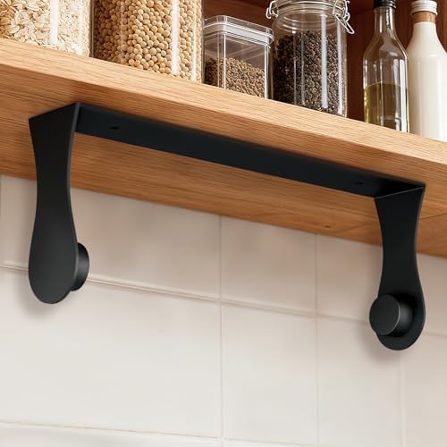 Paper Towel Holder Under Cabinet, Wall Mount, Adhesive or Screw by Smipam
