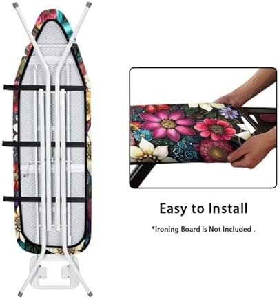 Mandala Ironing Board Covers Standard Size Floral Ironing Board Dustproof Cover - Image 4