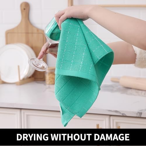 Homaxy 100% Cotton Terry Kitchen Towels, 8 Pack - Image 4
