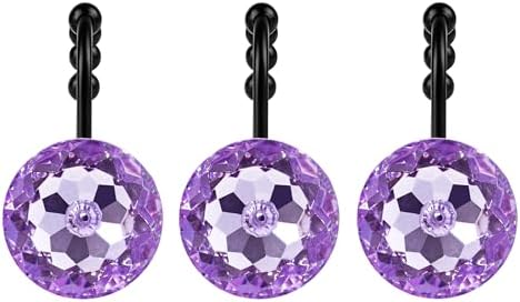 Sunlit Luxury Design Round Purple Diamond Crystal Gem Bling - Image 2